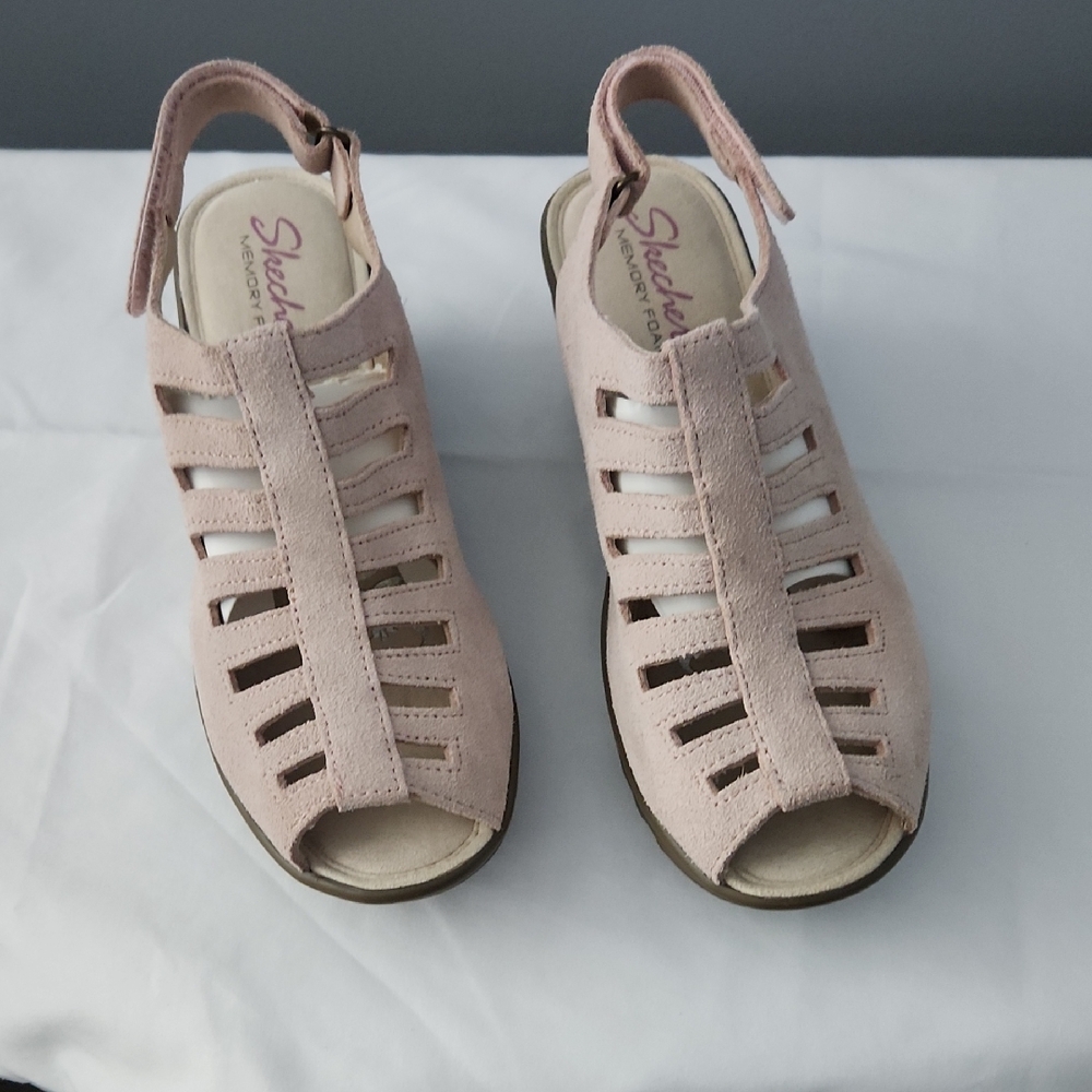Skechers Women's Blush Suede Sandals 7.5 Med
